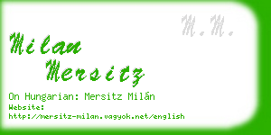 milan mersitz business card