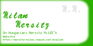 milan mersitz business card